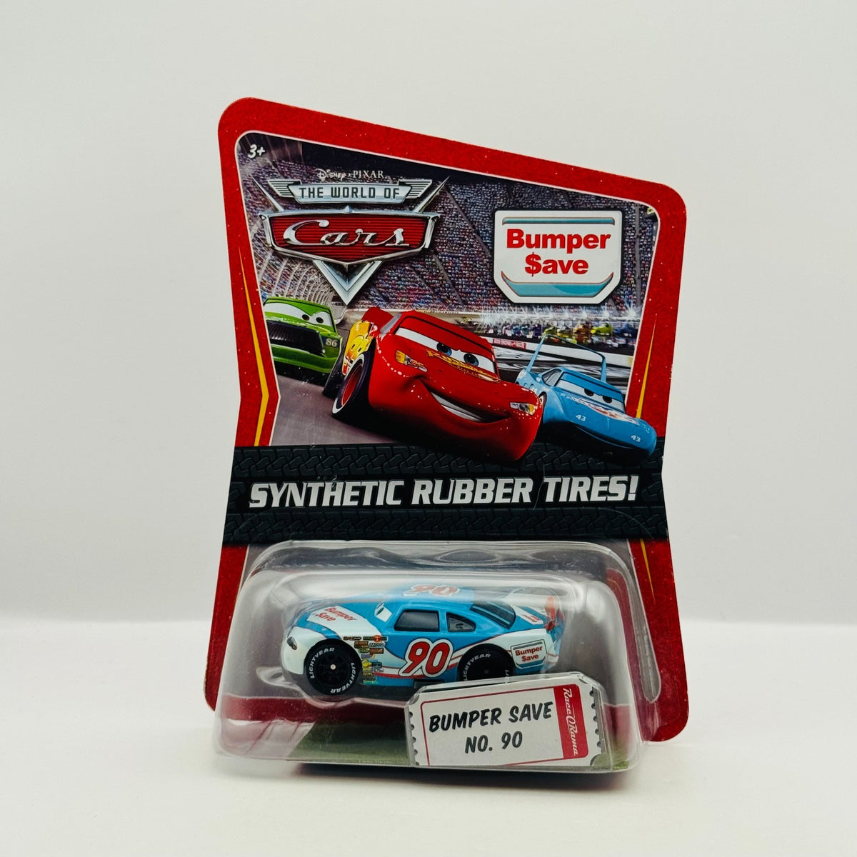 Disney Pixar Cars - BUMPER SAVE PONCHY WIPEOUT Rubber Tires 2009 - 1:55 Diecast