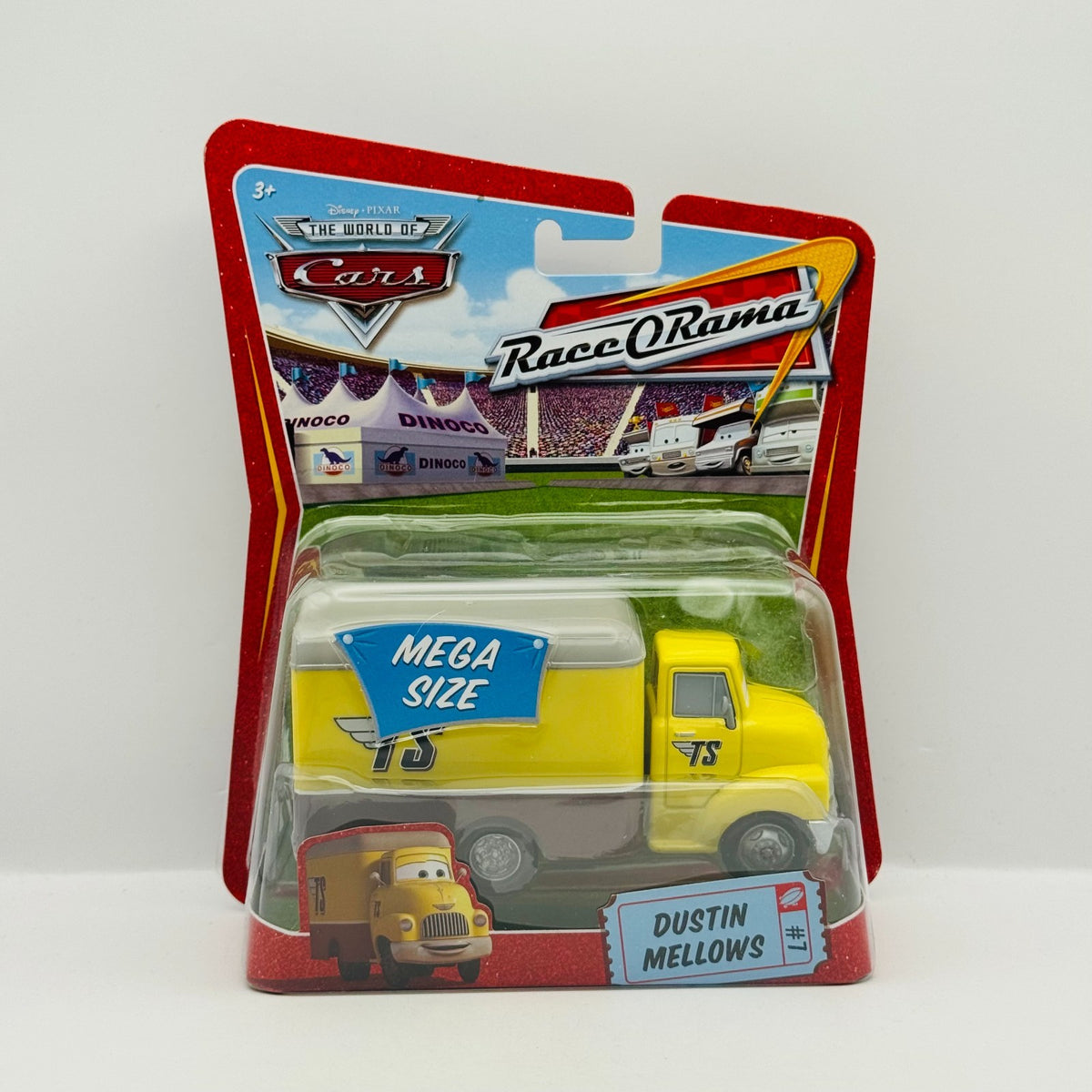Disney Pixar Cars - DUSTIN MELLOWS Mega Size Deluxe 2009 - 1:55 Diecast