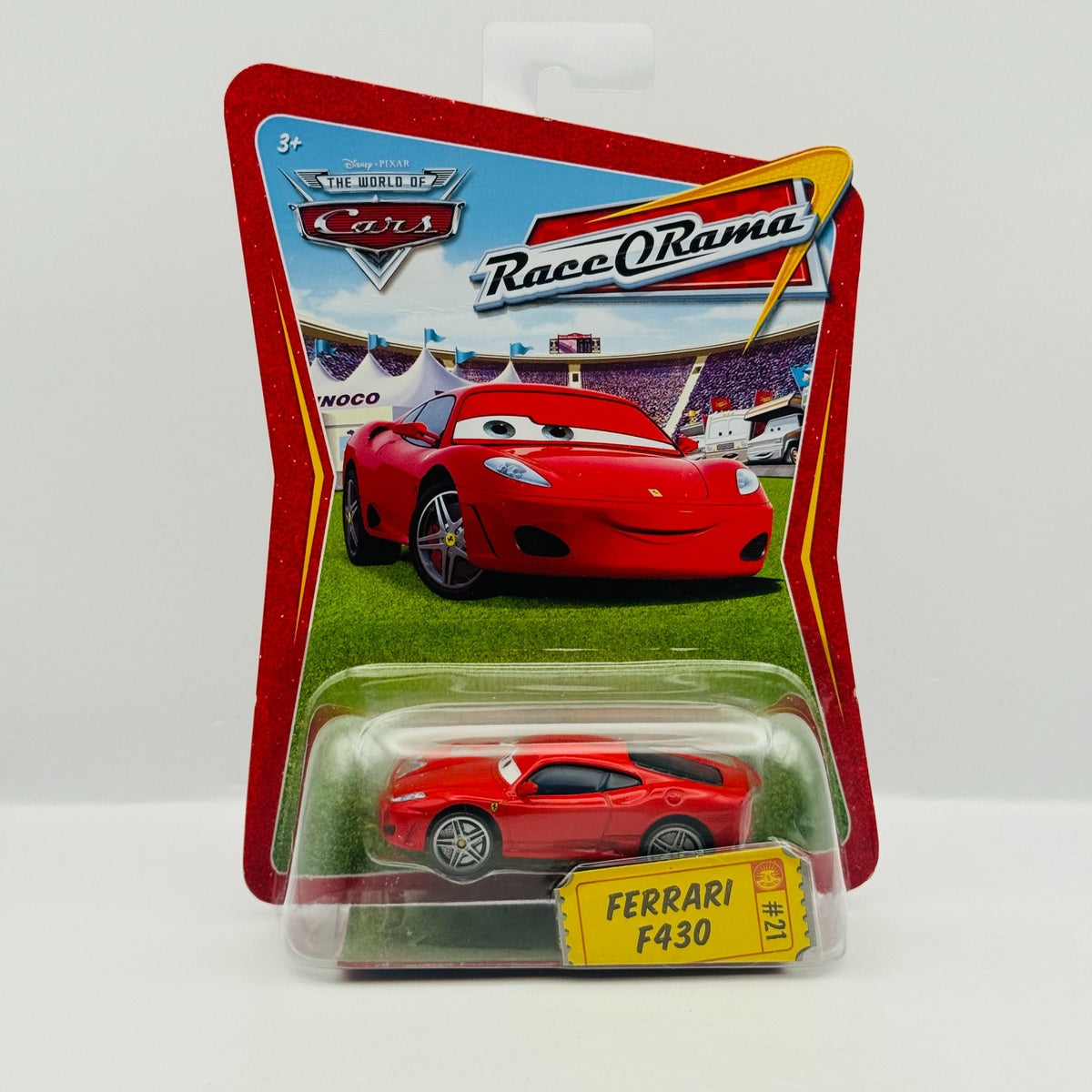 Disney Pixar Cars - FERRARI F430 MICHAEL Race O Rama 2009 - 1:55 Diecast