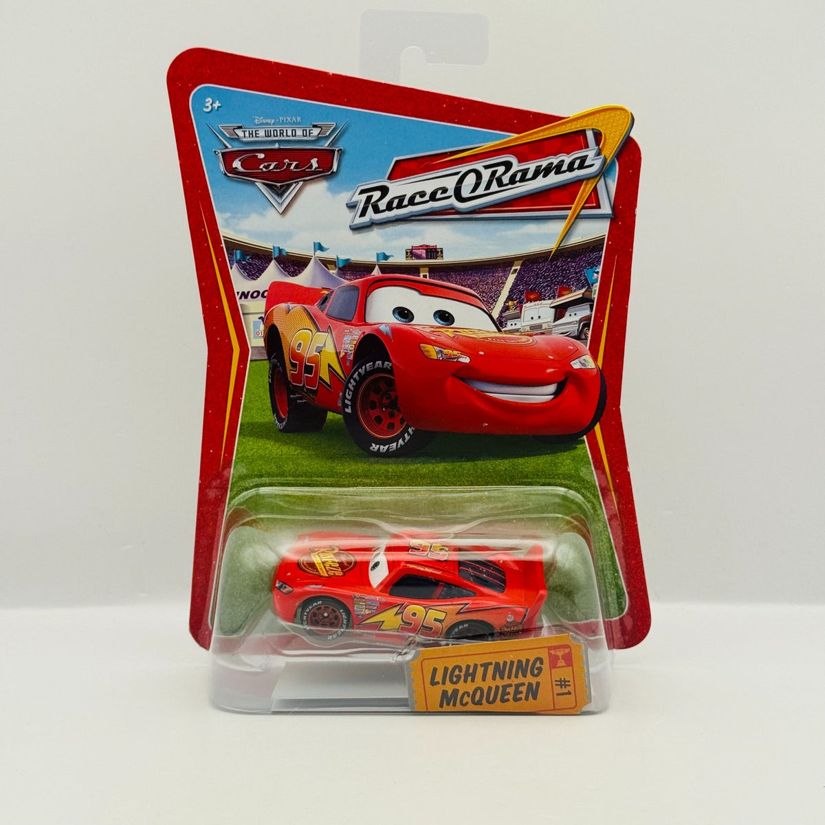 Disney Pixar Cars - LIGHTNING MCQUEEN NO SPOILER Race O Rama 2009 1:55 Diecast