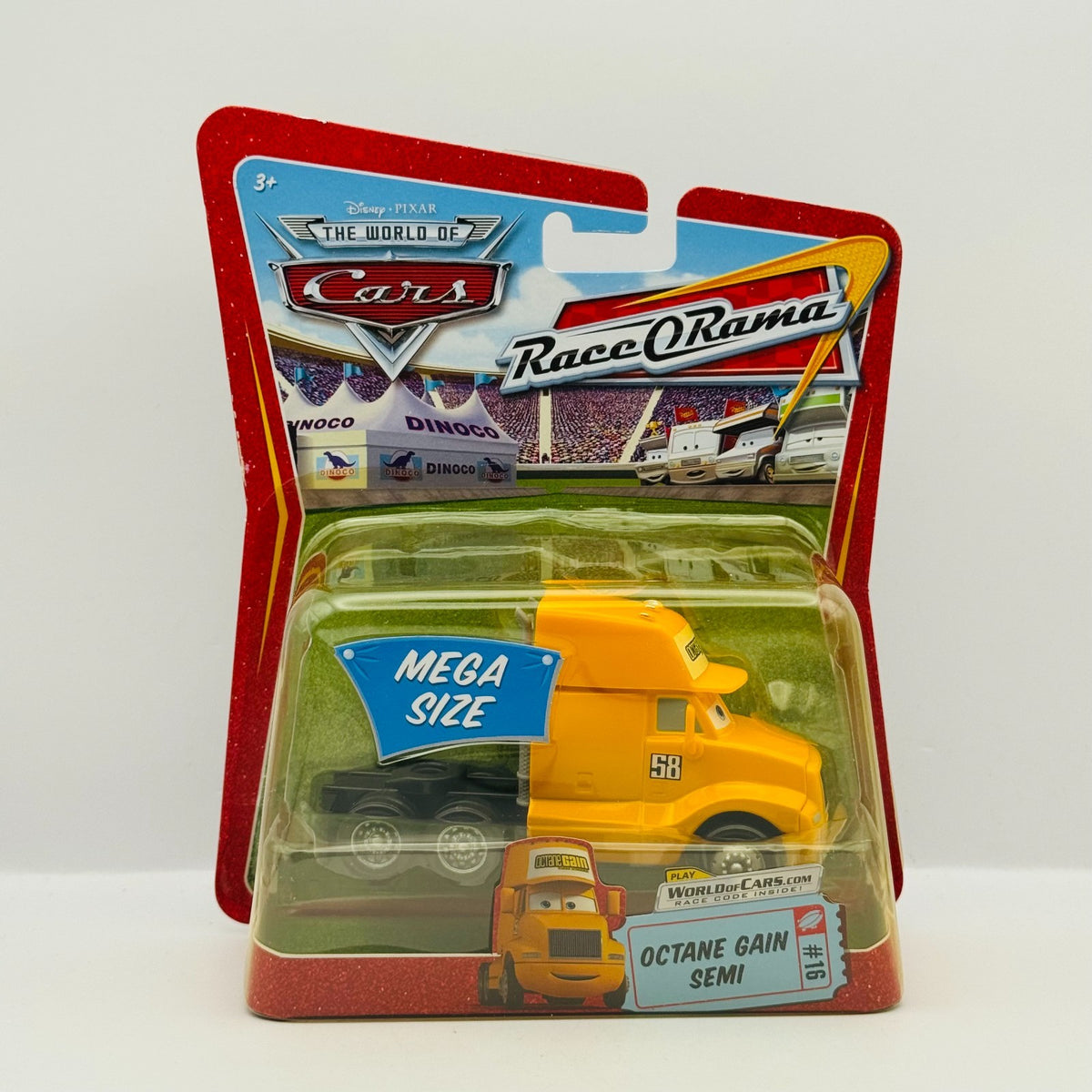 Disney Pixar Cars - OCTANE GAIN SEMI HAULER Mega Size Deluxe 2009 - 1:55 Diecast
