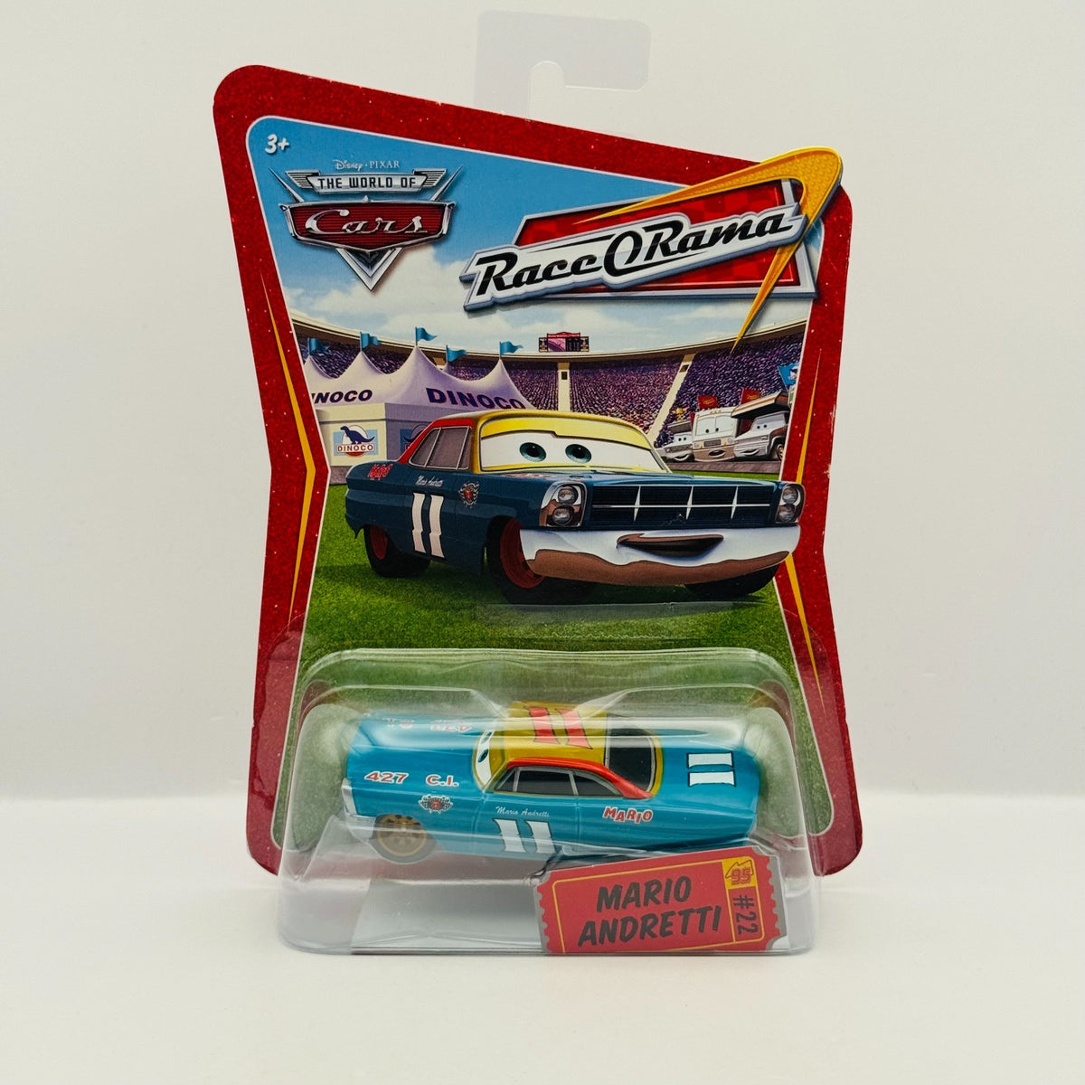 Disney Pixar Cars - MARIO ANDRETTI GOLD RIMS Race O Rama 2009 - 1:55 Diecast
