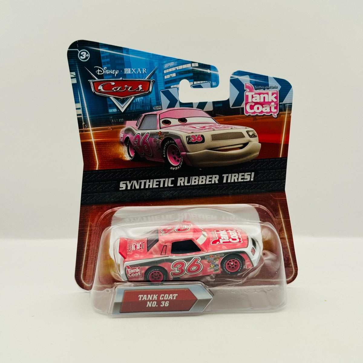 Disney Pixar Cars - EUGENE CARBURESKI TANK COAT Rubber Tires 2010 - 1:55 Diecast