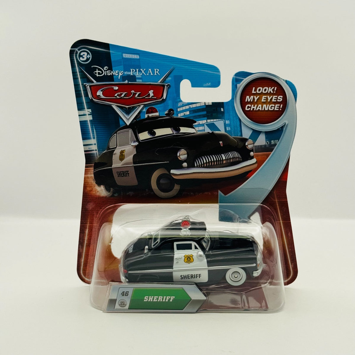 Disney Pixar Cars - LENTICULAR SHERIFF My Eyes Change 2010 - 1:55 Diecast