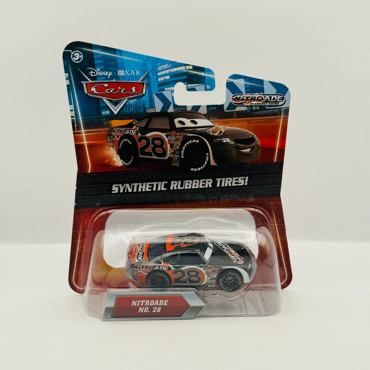 Disney Pixar Cars - NITROADE AIKEN AXLER RUBBER TIRES Piston Cup - 1:55 Diecast