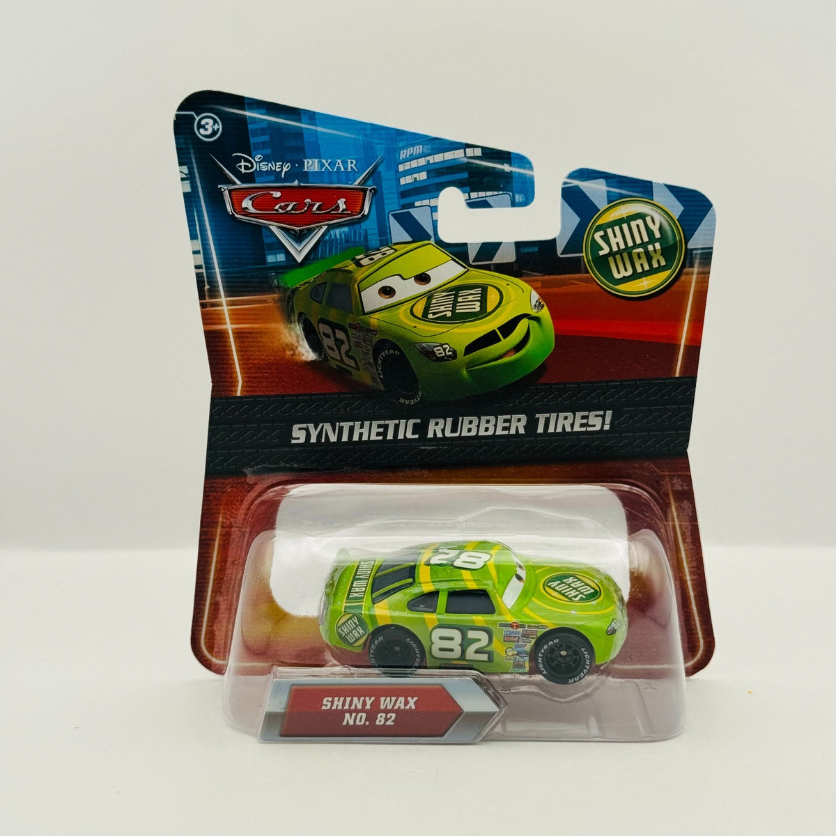 Disney Pixar Cars - DARREN LEADFOOT SHINY WAX RUBBER TIRES Piston - 1:55 Diecast