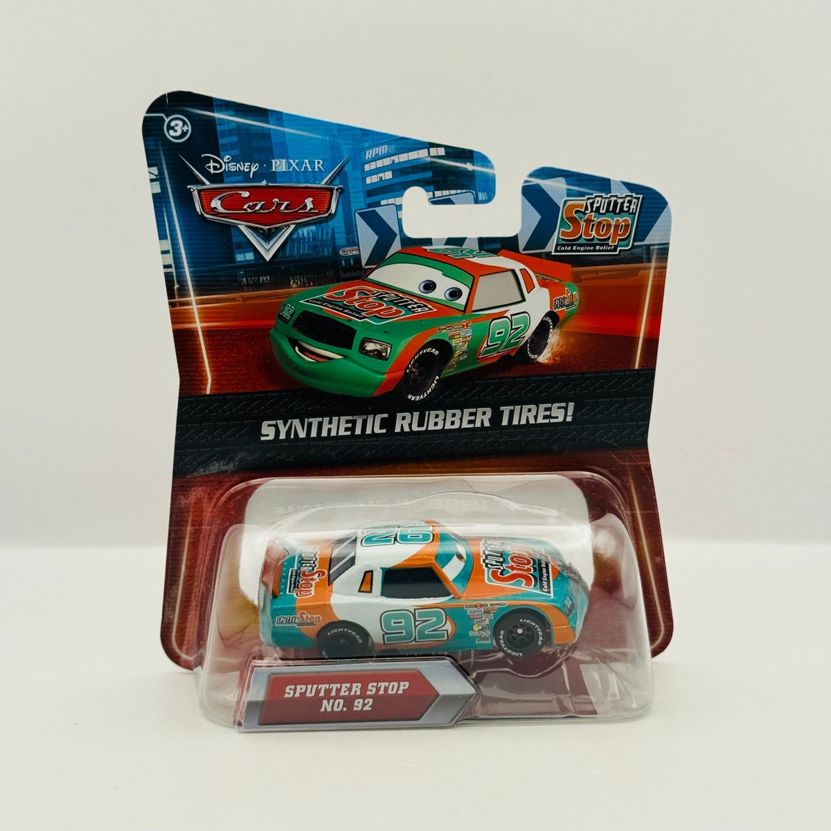 Disney Pixar Cars - MURRAY CLUTCHBURN SPUTTER STOP Rubber Tires - 1:55 Diecast