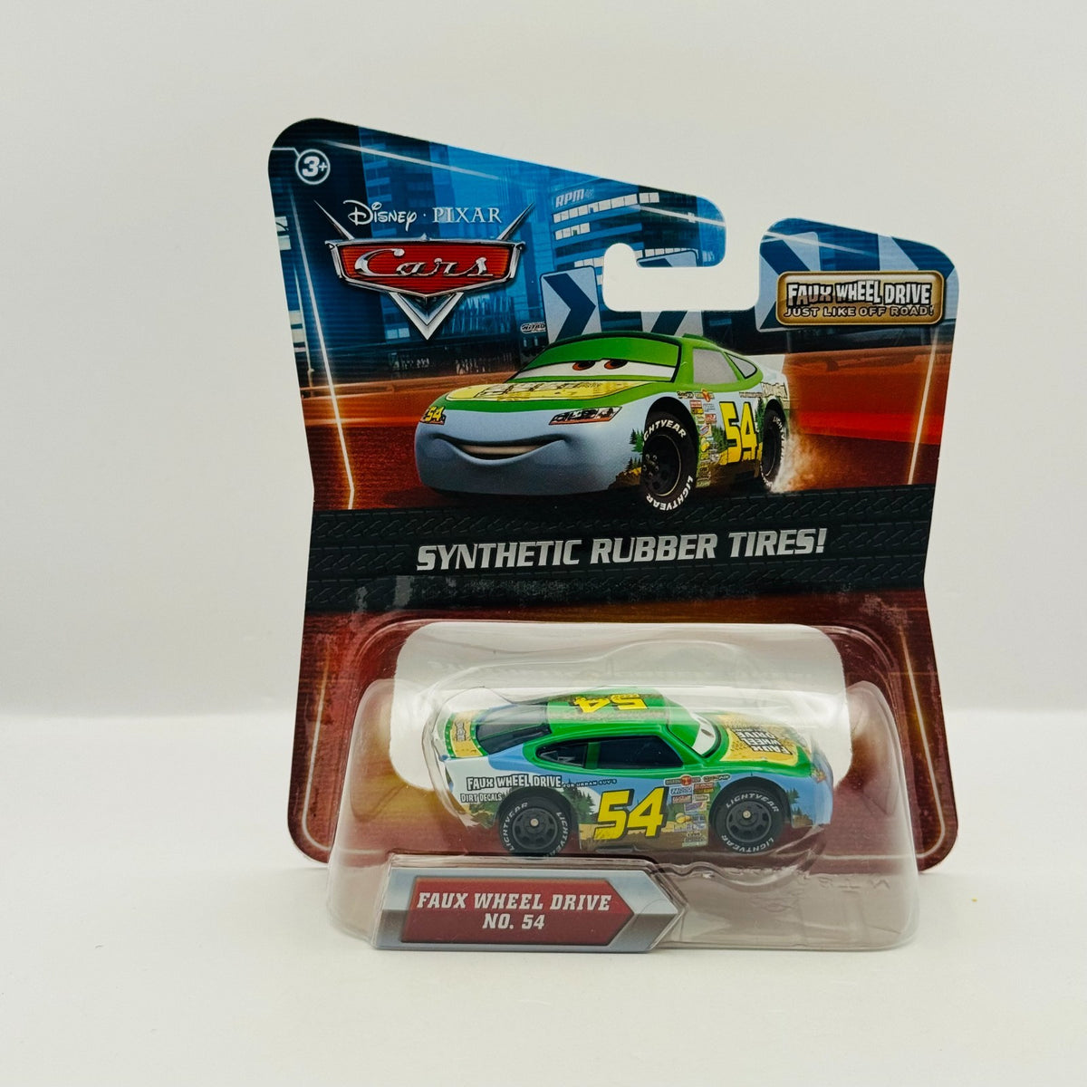Disney Pixar Cars - JOHNNY BLAMER FAUX WHEEL DRIVE RUBBER TIRES - 1:55 Diecast