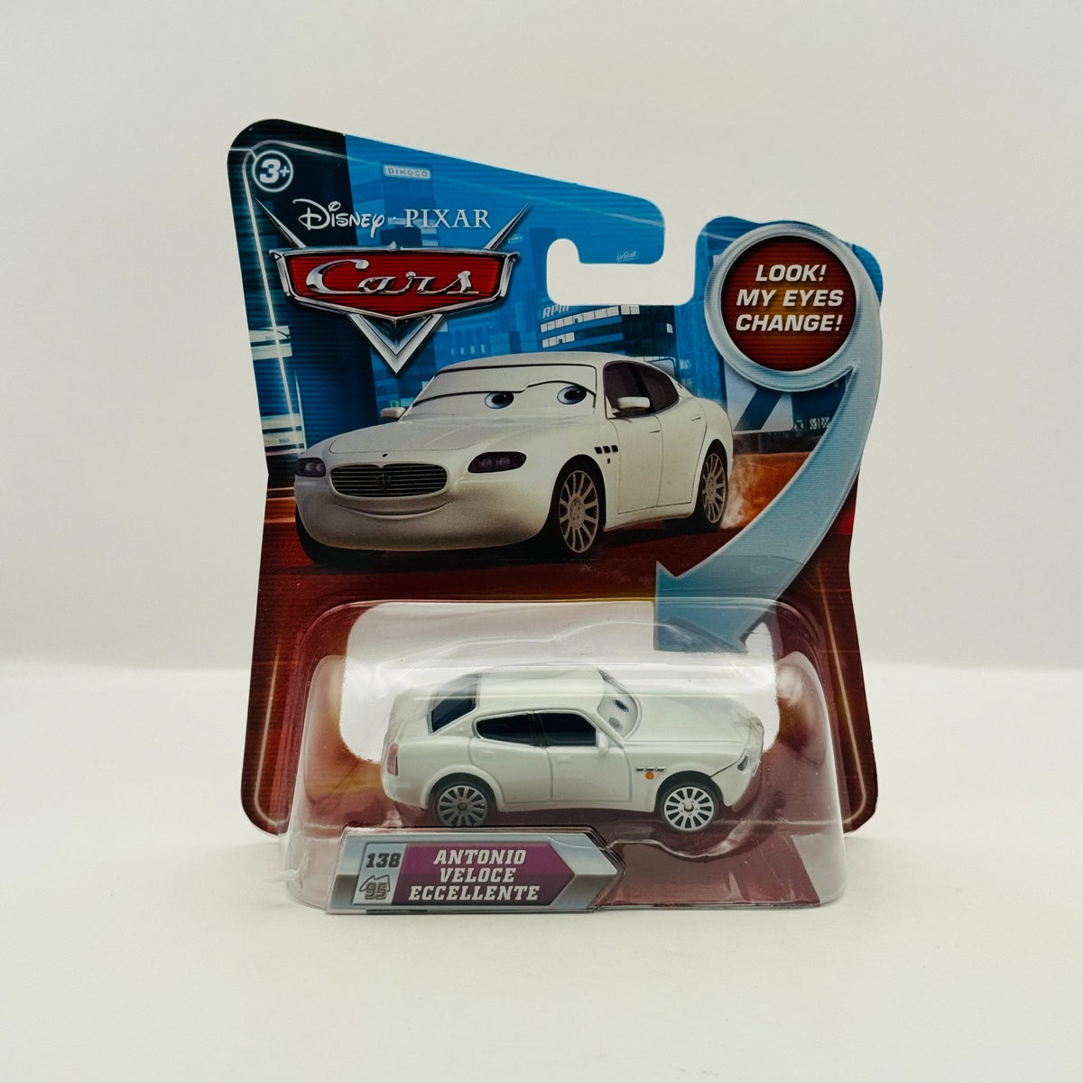 Disney Pixar Cars - LENTICULAR ANTONIO VELOCE ECCELLENTE Eyes 2010 -1:55 Diecast