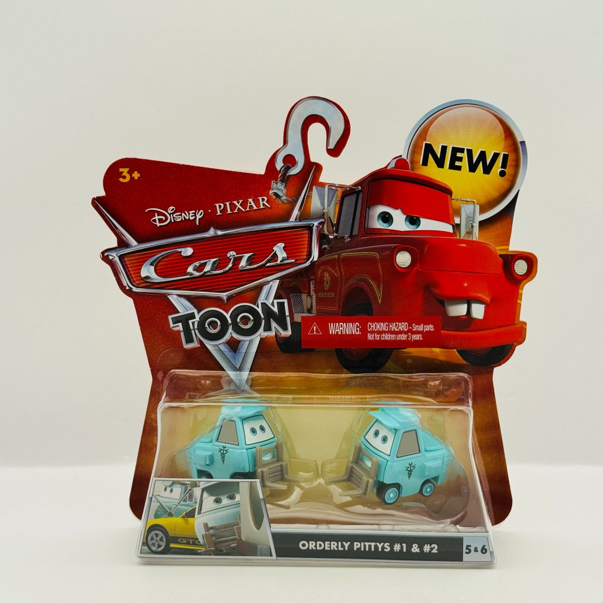 Disney Pixar Cars Toon - ORDERLY PITTYS #1 & 2 Rescue Squad Mater - 1:55 Diecast