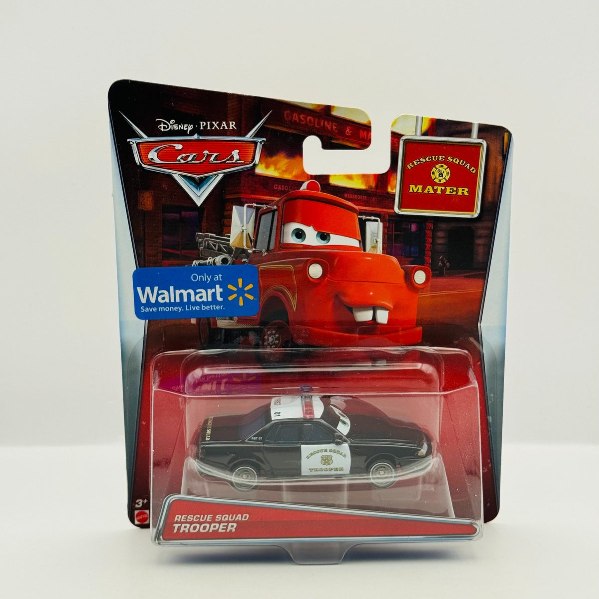 Disney Pixar Cars Toon - RESCUE SQUAD TROOPER Rescue Squad Mater - 1:55 Diecast