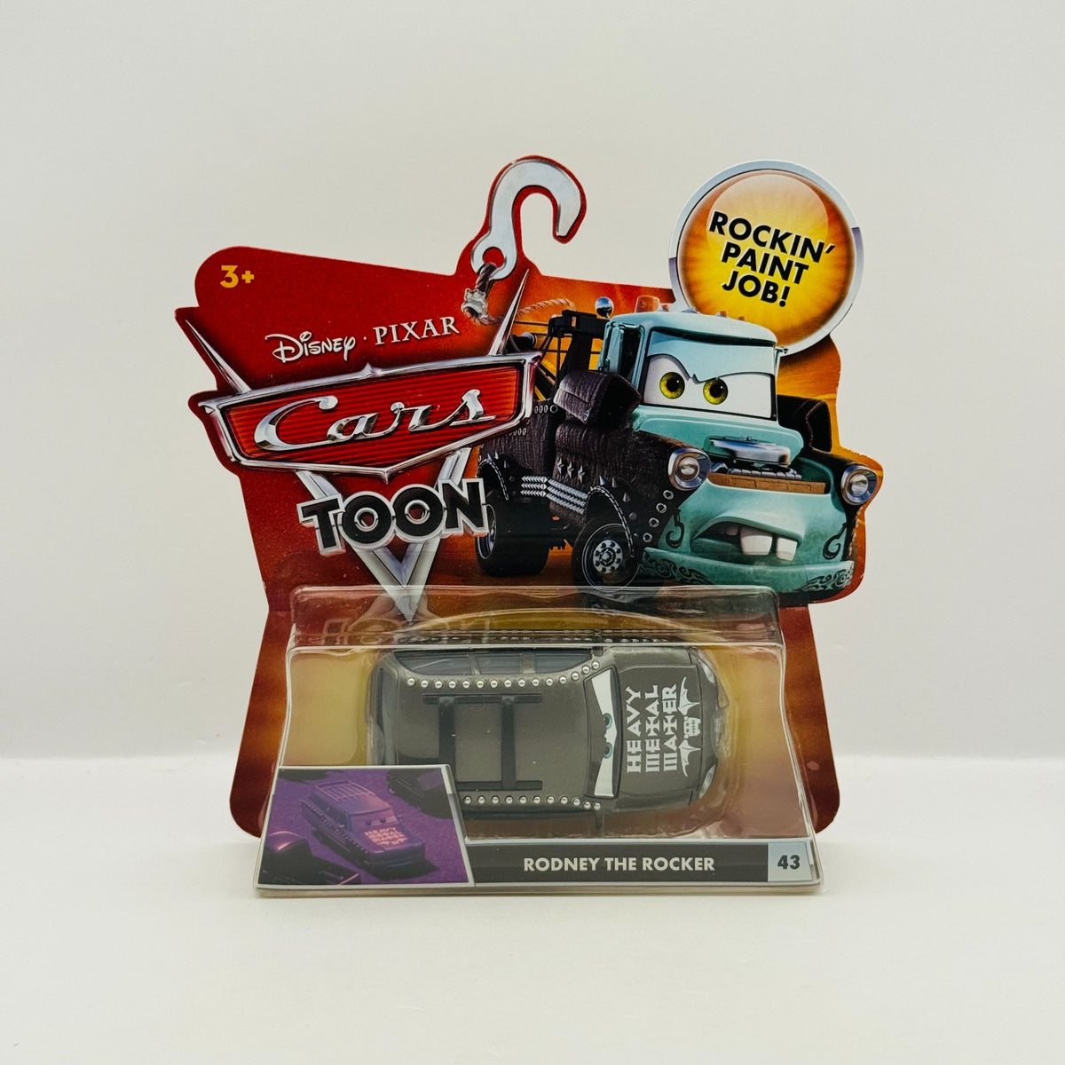 Disney Pixar Cars Toon - RODNEY THE ROCKER Heavy Metal Mater - 1:55 Diecast