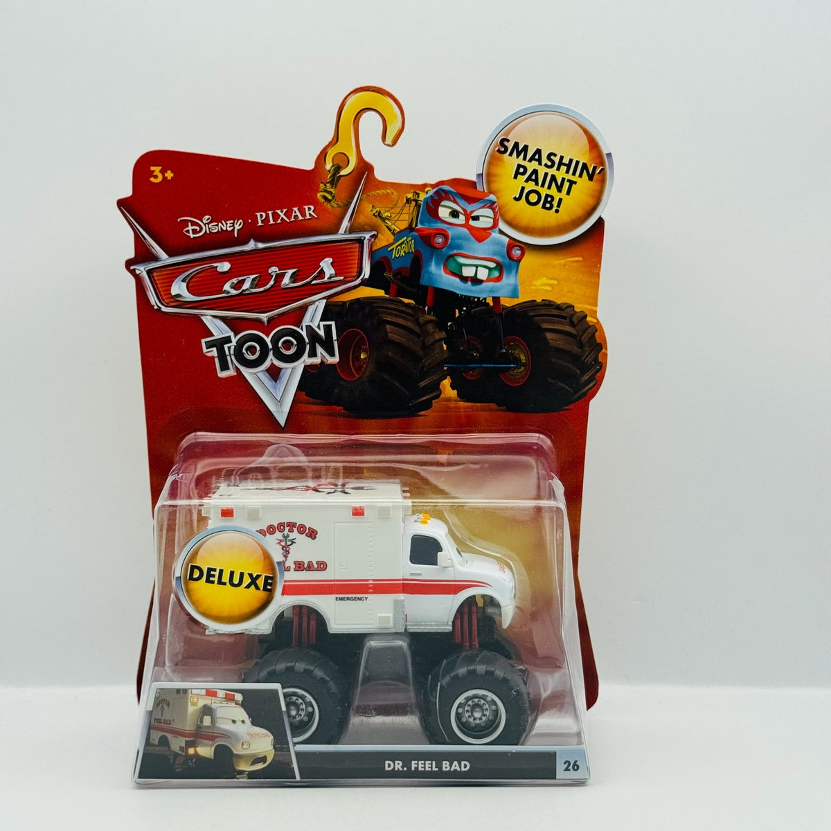 Disney Pixar Cars Toon - DR. FEEL BAD Monster Truck Mater 2010 - 1:55 Diecast