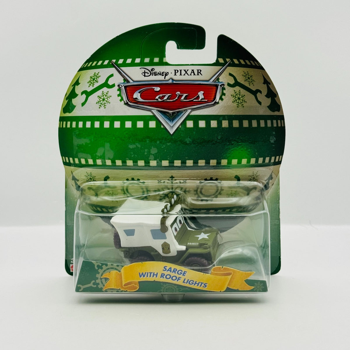 Disney Pixar Cars - SARGE WITH ROOF LIGHTS CHRISTMAS HOLIDAY 2016 - 1:55 Diecast