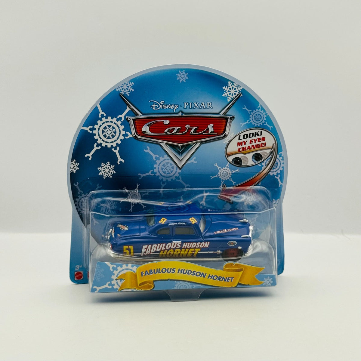 Disney Pixar Cars LENTICULAR FABULOUS HUDSON HORNET Eyes Christmas 1:55 Diecast