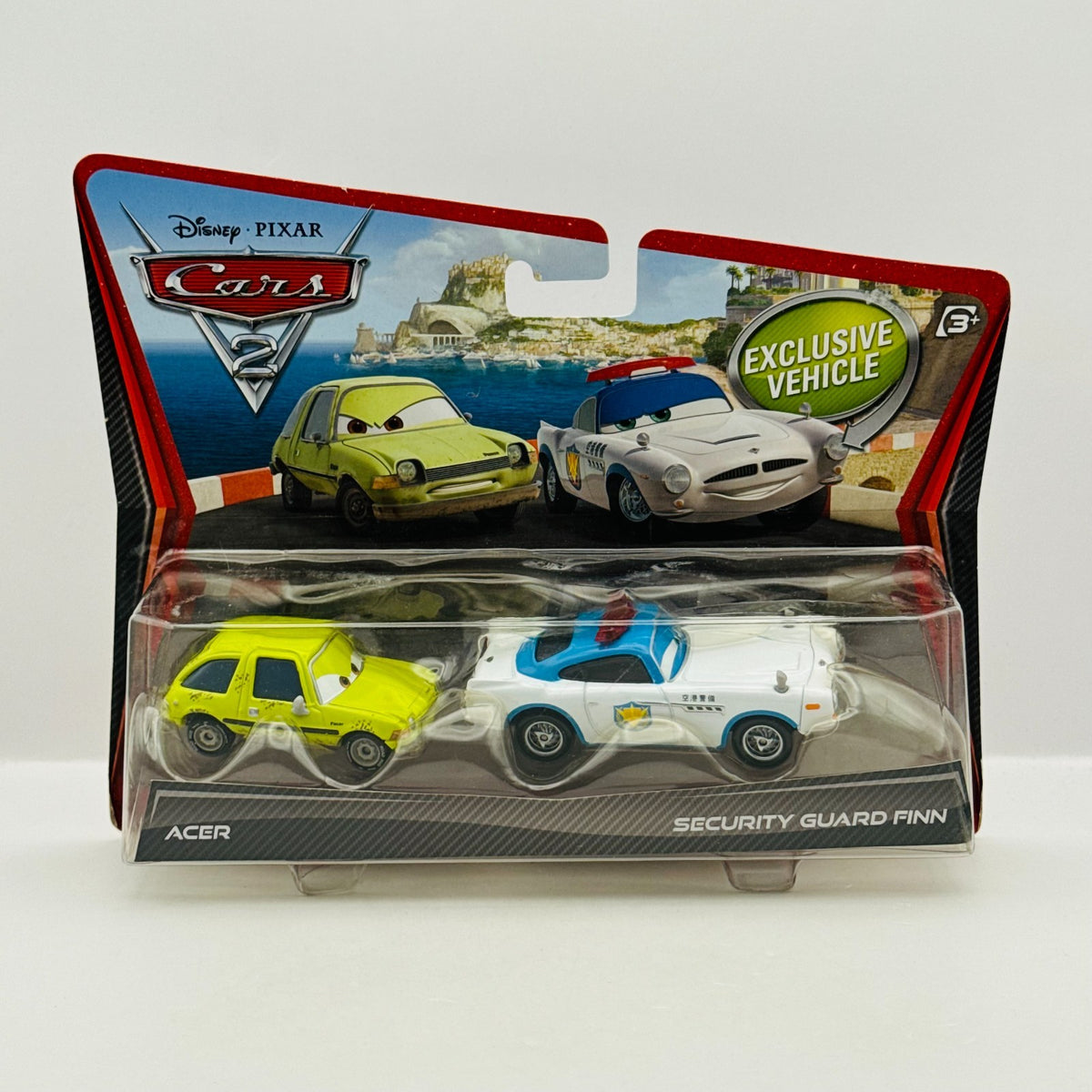 Disney Pixar Cars - SECURITY GUARD FINN & ACER Cars 2 2012 - 1:55 Diecast