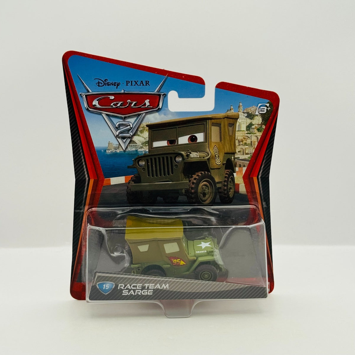 Disney Pixar Cars - RACE TEAM SARGE Cars 2 2011 - 1:55 Diecast