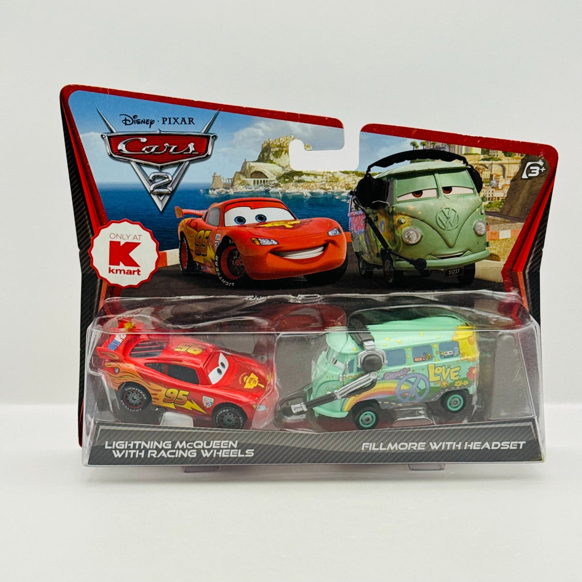 Disney Pixar Cars - MCQUEEN & RACE TEAM FILLMORE WITH HEADSET 2011- 1:55 Diecast