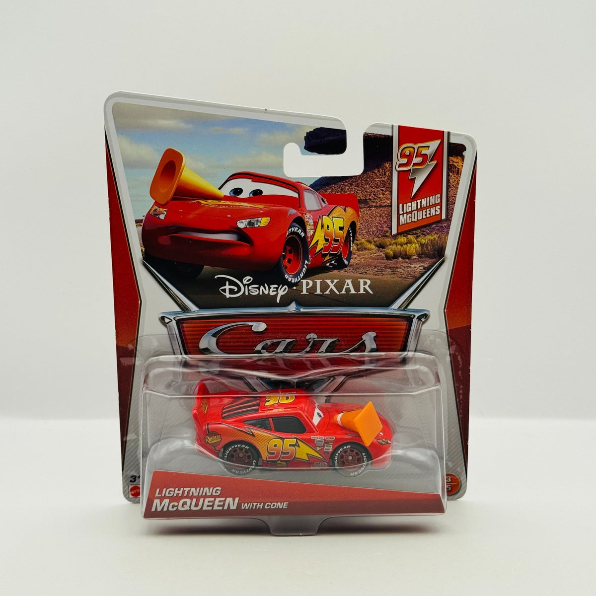 Disney Pixar Cars - LIGHTNING MCQUEEN WITH CONE McQueens 2013 - 1:55 Diecast