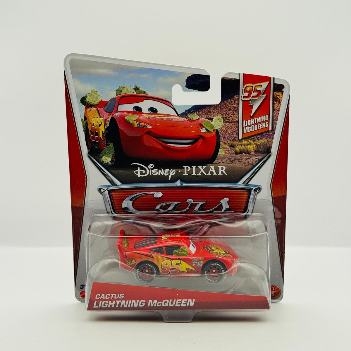 Disney Pixar Cars - CACTUS LIGHTNING MCQUEEN Mcqueens 2013 - 1:55 Diecast