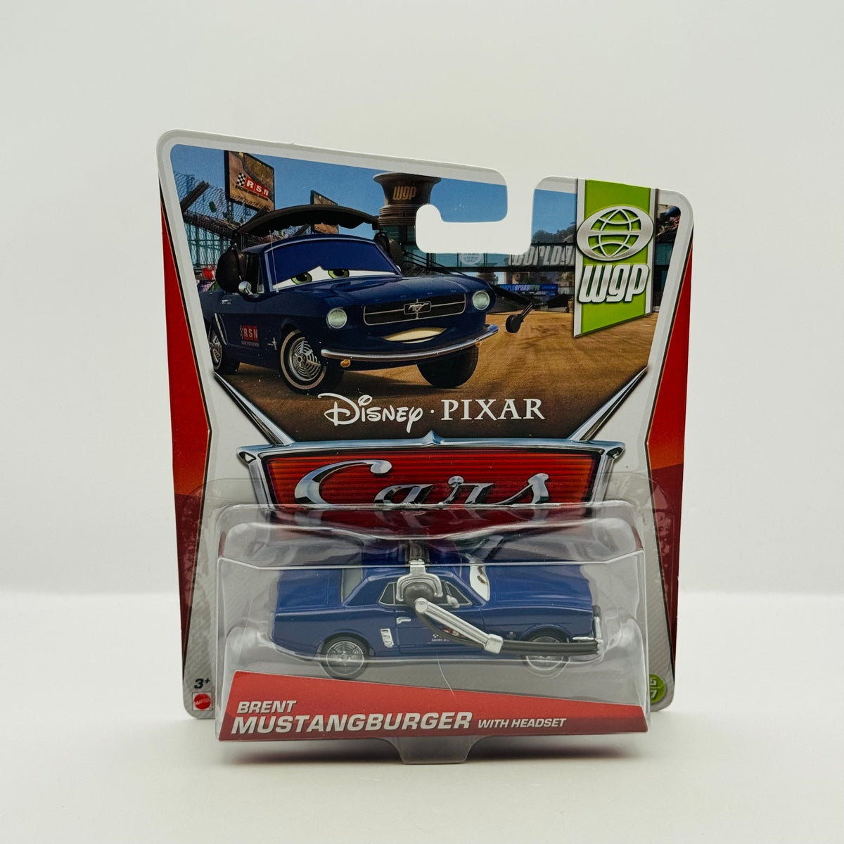 Disney Pixar Cars - BRENT MUSTANGBURGER WITH HEADSET WGP 2013 - 1:55 Diecast