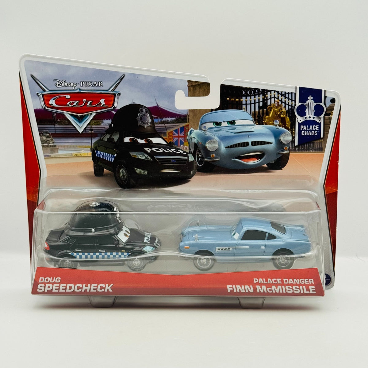 Disney Pixar Cars - DOUG SPEEDCHECK & PALACE DANGER FINN 2013 - 1:55 Diecast