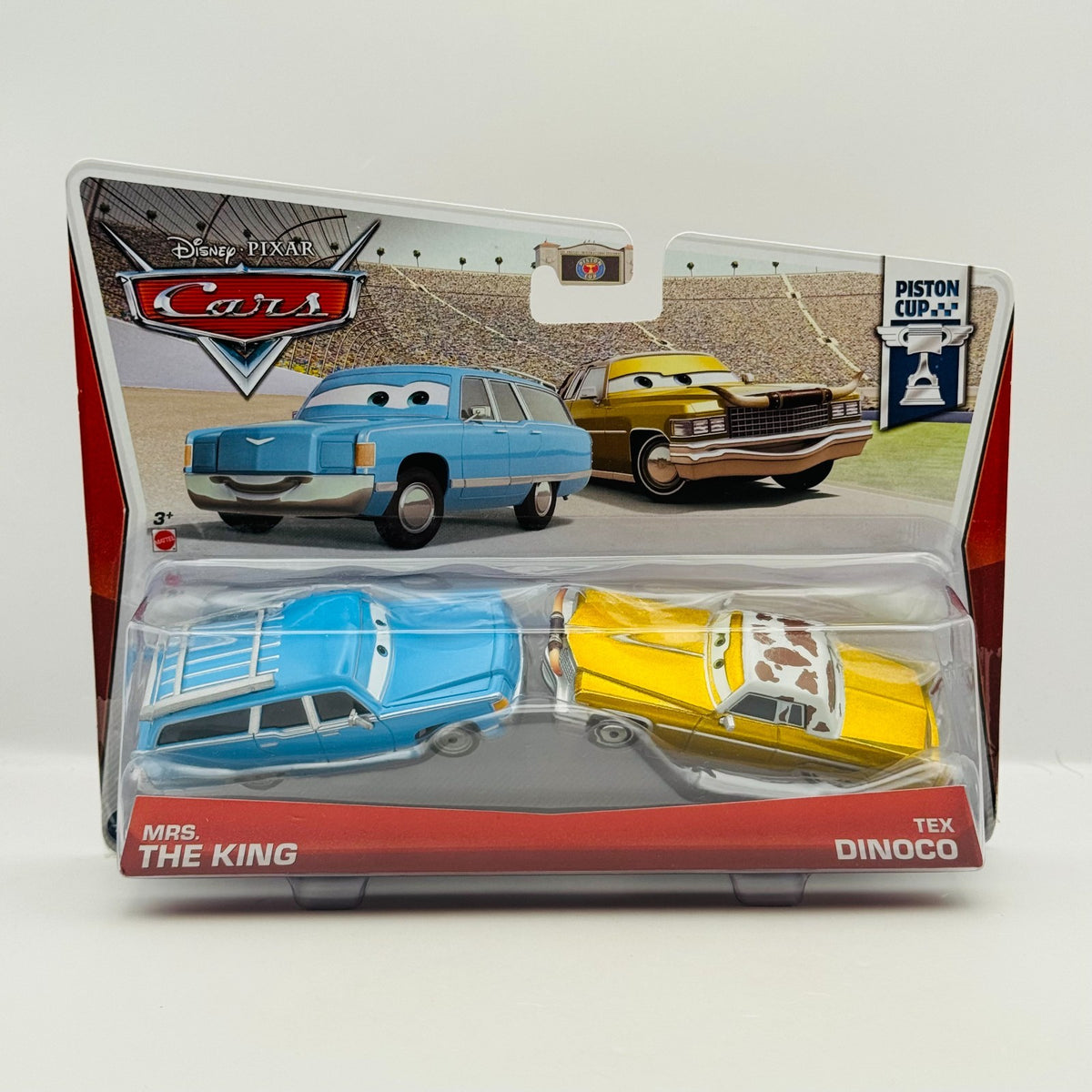 Disney Pixar Cars - MRS THE KING & TEX DINOCO Piston Cup 2013 - 1:55 Diecast