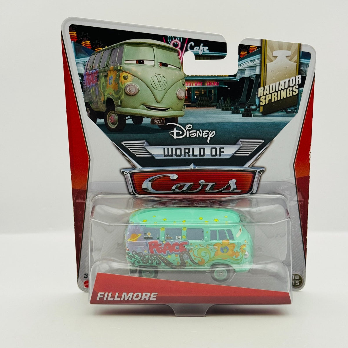 Disney Pixar Cars - FILLMORE [VW BUS] Radiator Springs 2014 - 1:55 Diecast