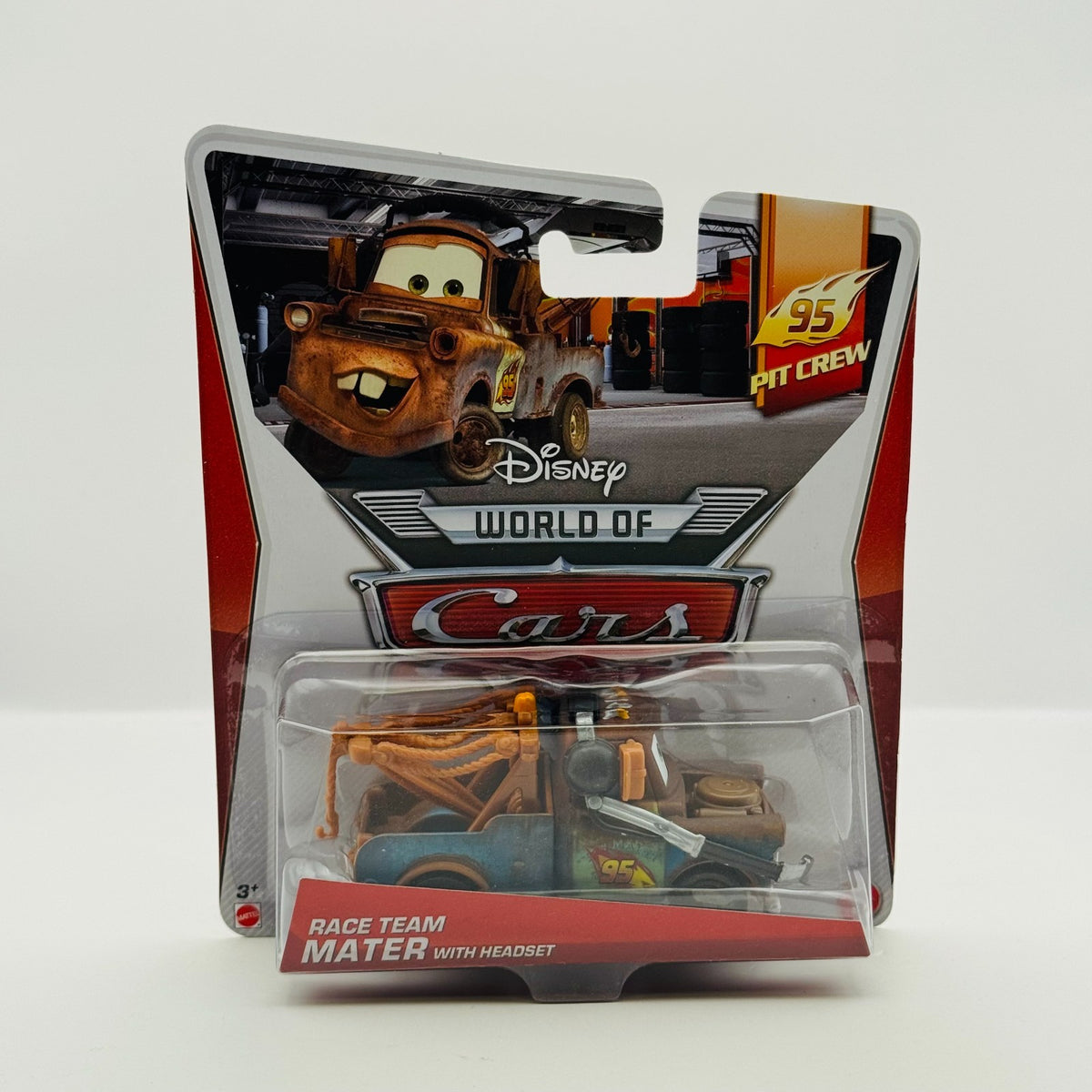 Disney Pixar Cars - RACE TEAM MATER WITH HEADSET 95 Pit Crew 2014 - 1:55 Diecast