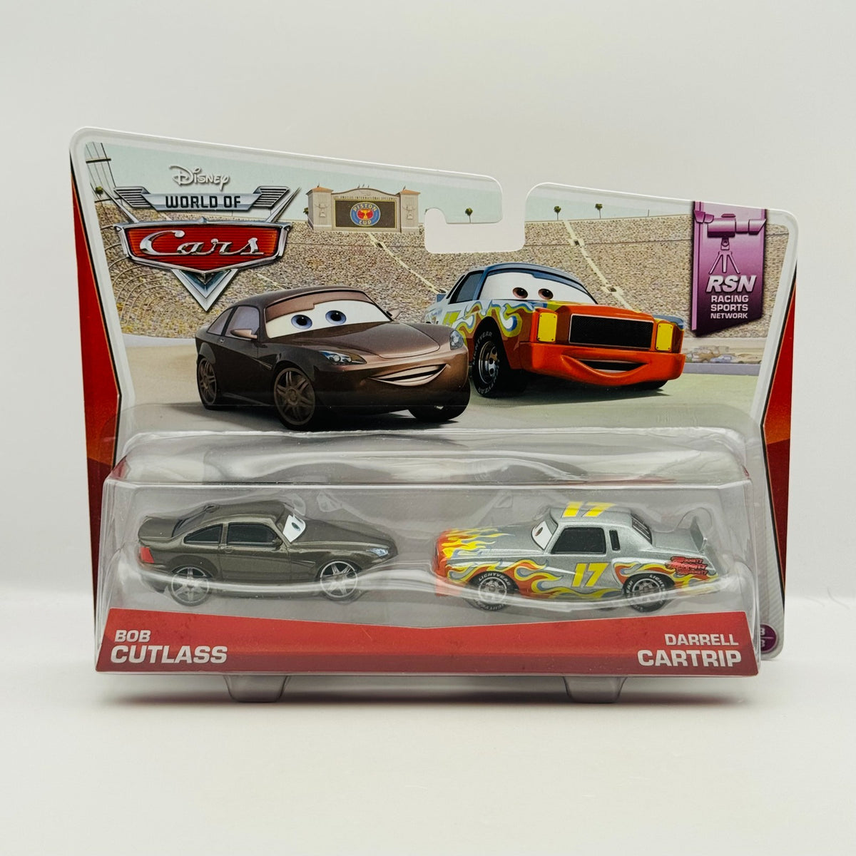 Disney Pixar Cars - BOB CUTLASS & DARRELL CARTRIP Piston Cup 2014 - 1:55 Diecast