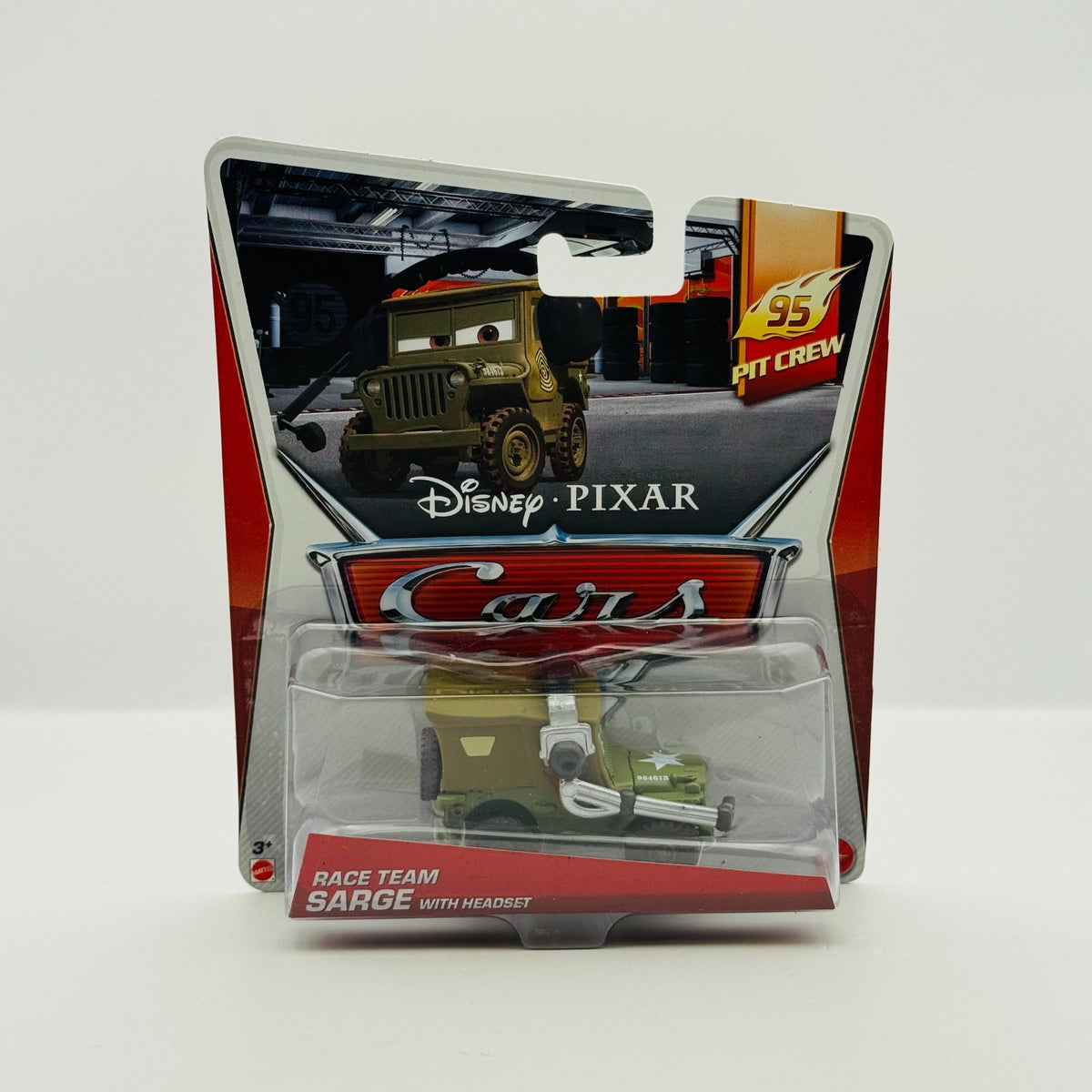 Disney Pixar Cars - RACE TEAM SARGE WITH HEADSET 95 Pit Crew 2014 - 1:55 Diecast