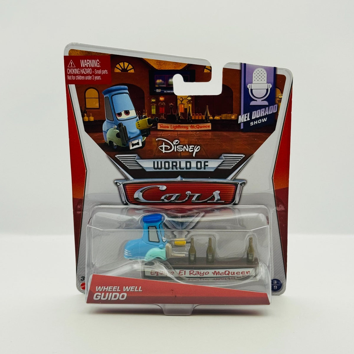 Disney Pixar Cars - WHEEL WELL GUIDO WITH BAR Mel Dorado Show 2014- 1:55 Diecast