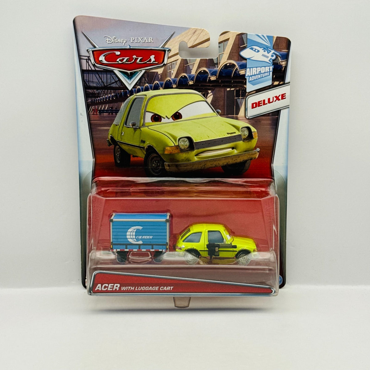 Disney Pixar Cars - ACER WITH LUGGAGE CART Deluxe Airport Adventure 1:55 Diecast