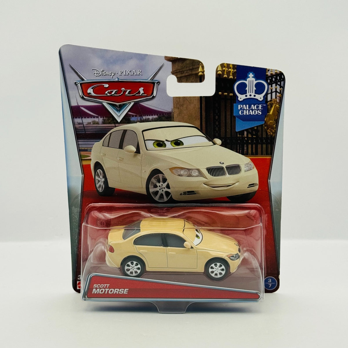 Disney Pixar Cars - SCOTT MOTORSE BMW 3 Series Palace Chaos 2015 - 1:55 Diecast
