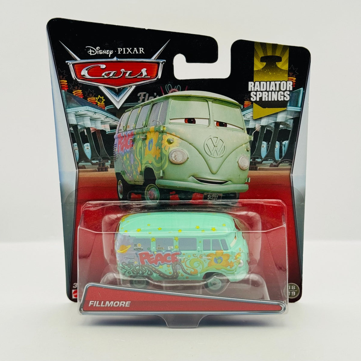 Disney Pixar Cars - FILLMORE [VW Bus] Radiator Springs 2015 - 1:55 Diecast