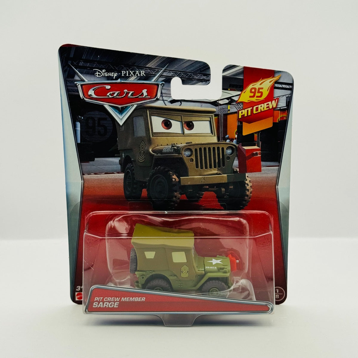 Disney Pixar Cars - PIT CREW MEMBER SARGE 95 Pit Crew 2015 - 1:55 Diecast