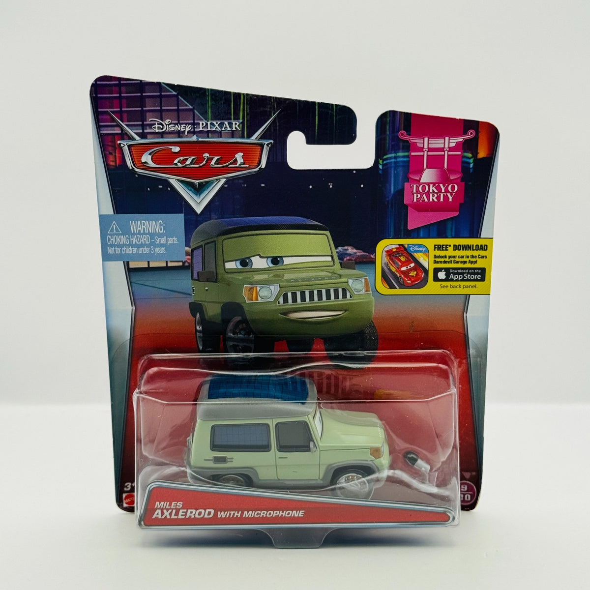 Disney Pixar Cars - MILES AXLEROD WITH MICROPHONE Tokyo Party 2015 -1:55 Diecast
