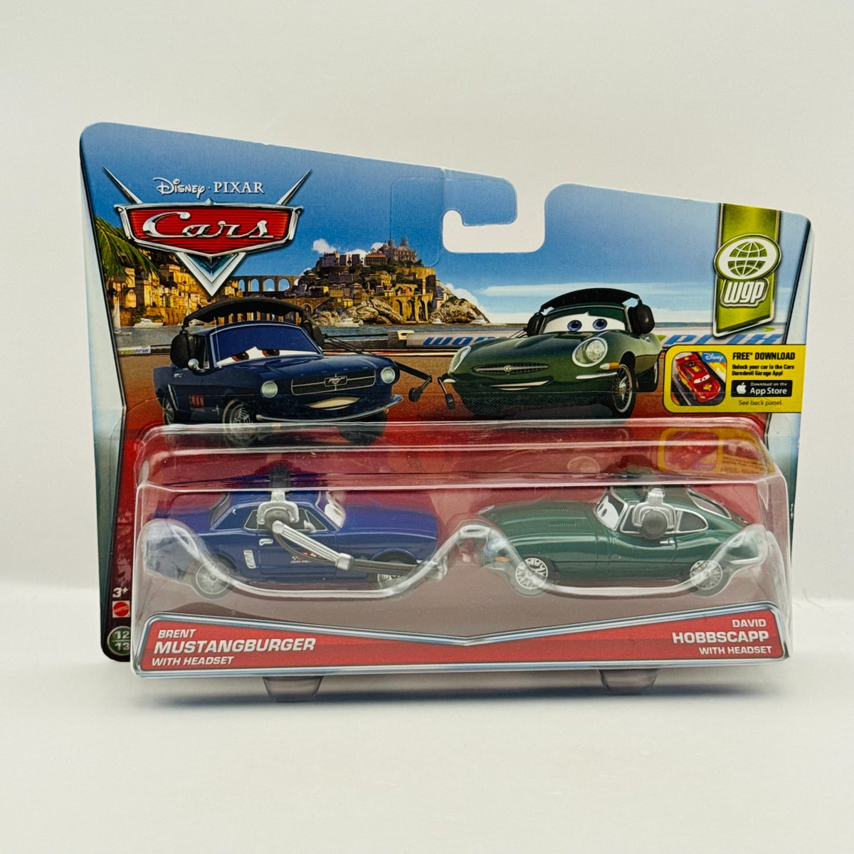 Disney Pixar Cars - BRENT MUSTANGBURGER & DAVID HOBBSCAPP HEADSET - 1:55 Diecast