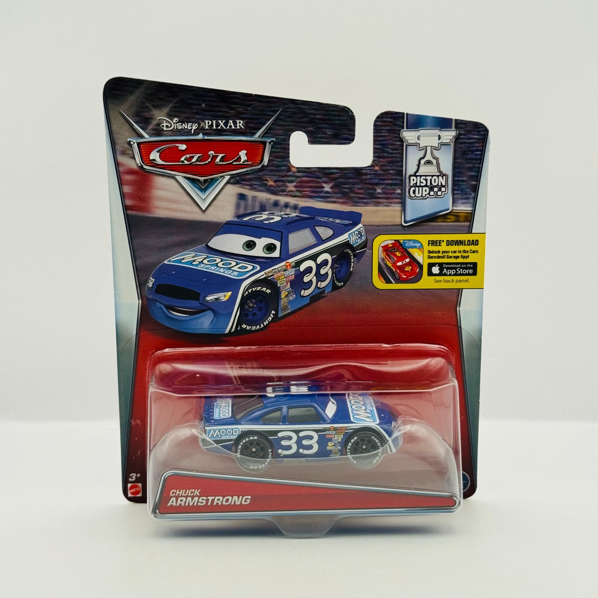 Disney Pixar Cars - MOOD SPRINGS CHUCK ARMSTRONG Piston Cup 2016 - 1:55 Diecast