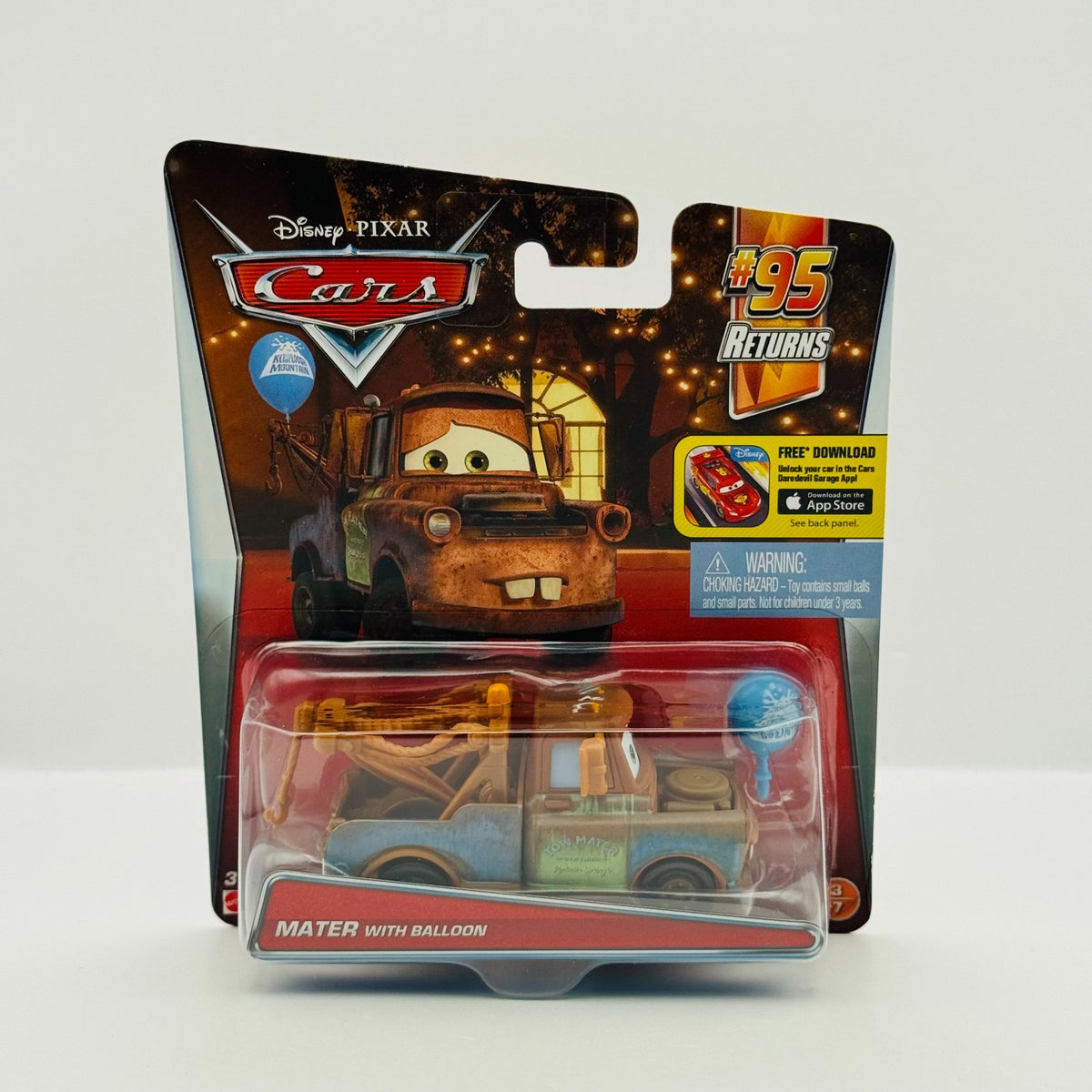 Disney Pixar Cars - MATER WITH BALLOON 95 Returns 2016 - 1:55 Diecast