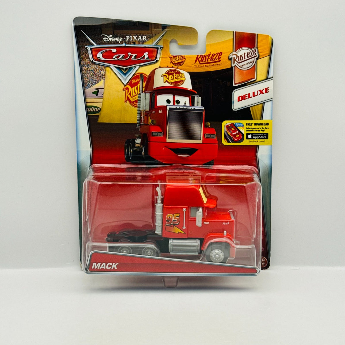 Disney Pixar Cars - MACK Semi Cab Hauler Deluxe Rusteze Racing 2016 1:55 Diecast