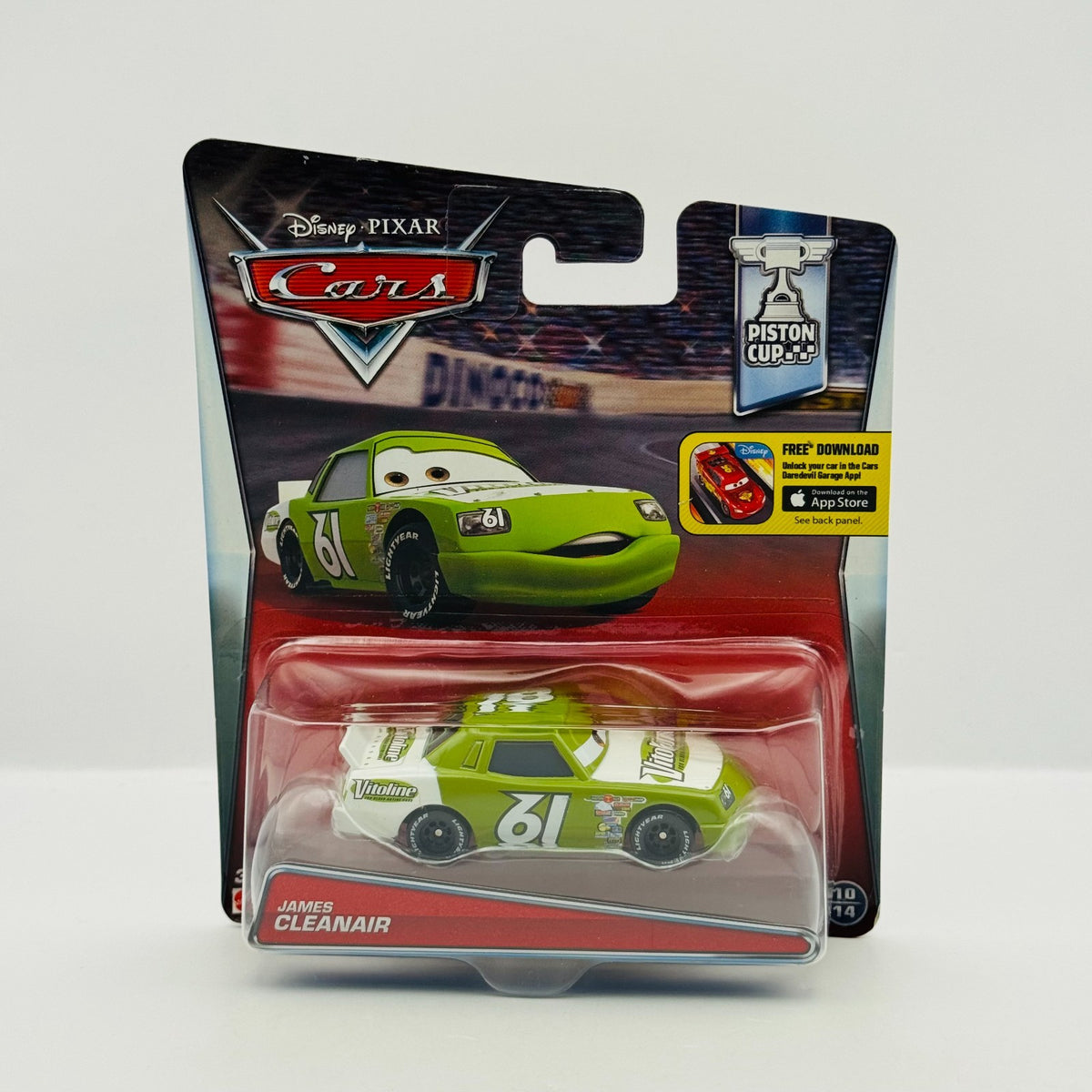 Disney Pixar Cars - VITOLINE JAMES CLEANAIR Piston Cup 2016 - 1:55 Diecast
