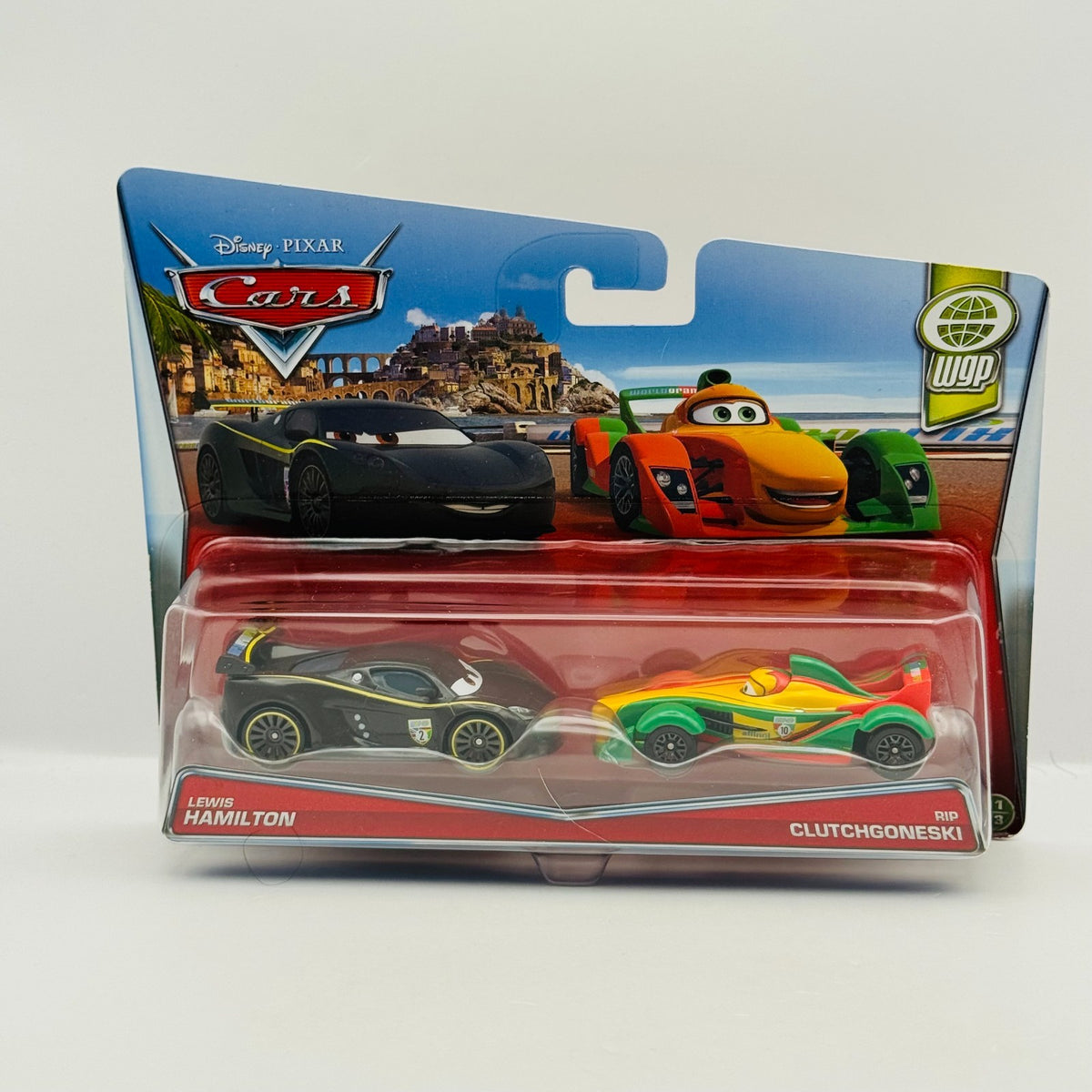 Disney Pixar Cars - LEWIS HAMILTON & RIP CLUTCHGONESKI WGP 2017 - 1:55 Diecast