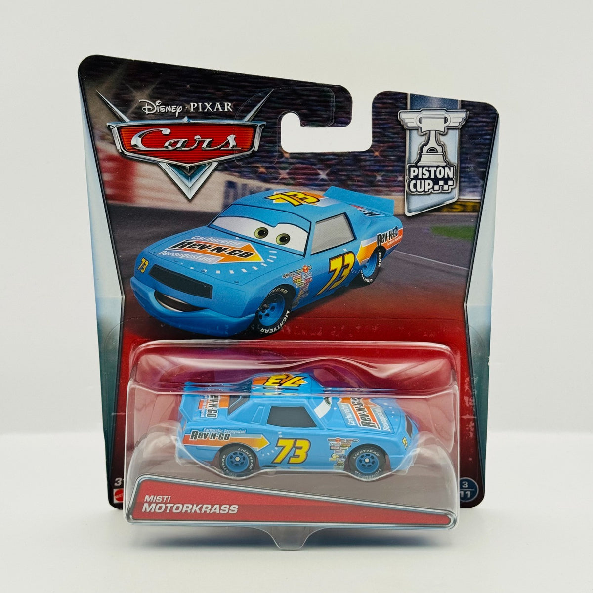 Disney Pixar Cars - REV N GO MISTI MOTORKRASS Piston Cup 2017 - 1:55 Diecast