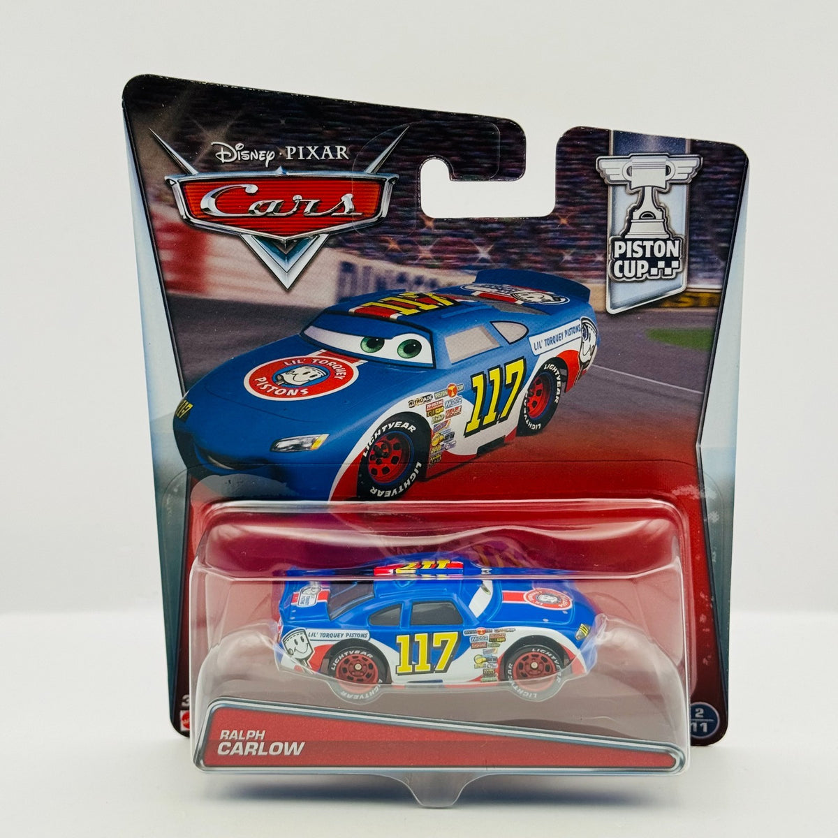 Disney Pixar Cars LIL TORQUEY PISTONS RALPH CARLOW Piston Cup 2017 1:55 Diecast