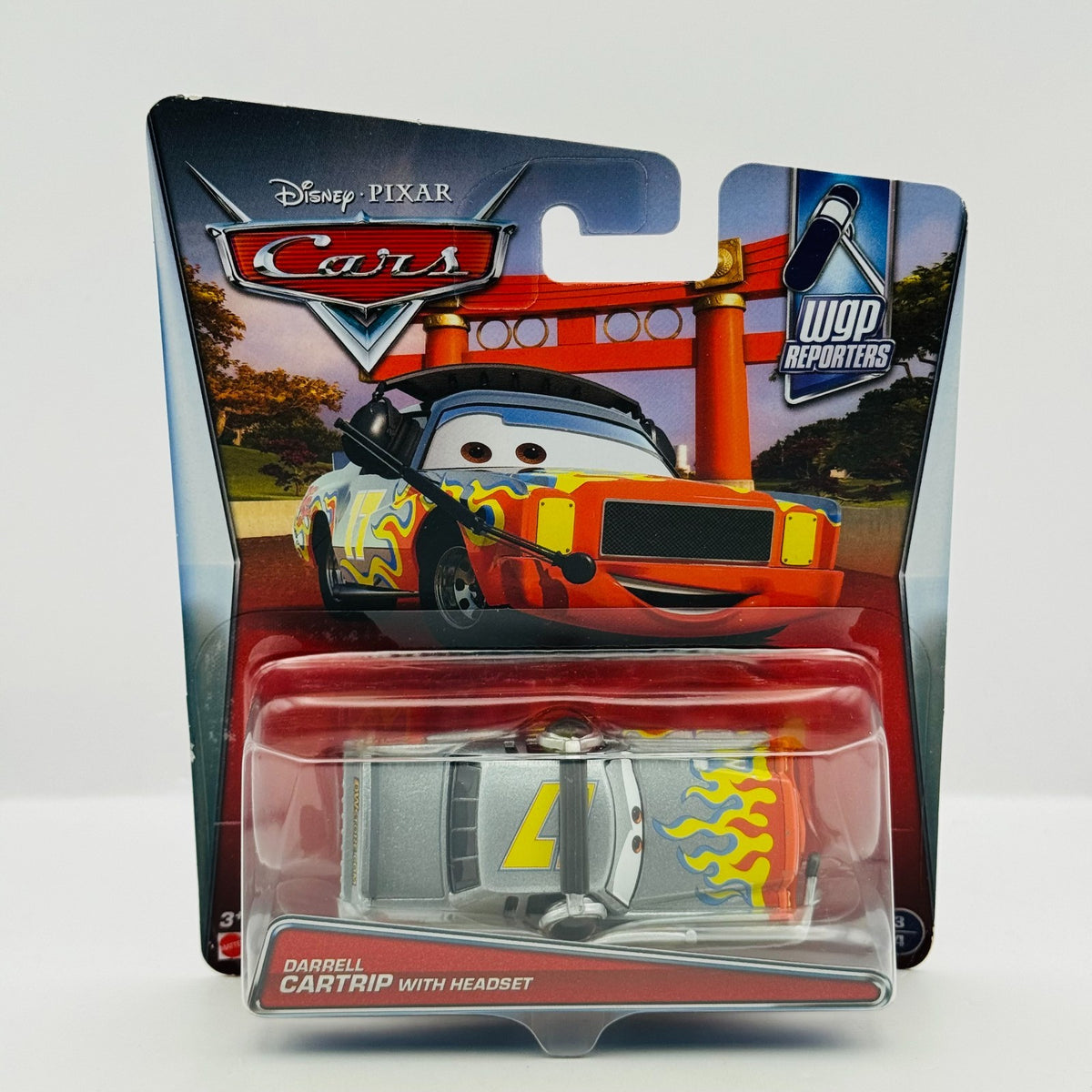 Disney Pixar Cars - DARRELL CARTRIP WITH HEADSET WGP Reporters 2017 1:55 Diecast