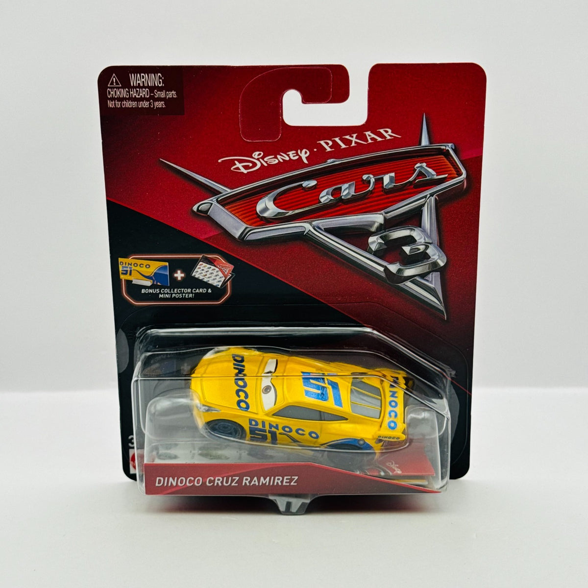 Disney Pixar Cars - DINOCO CRUZ WITH COLLECTOR CARD Cars 3 2017 - 1:55 Diecast