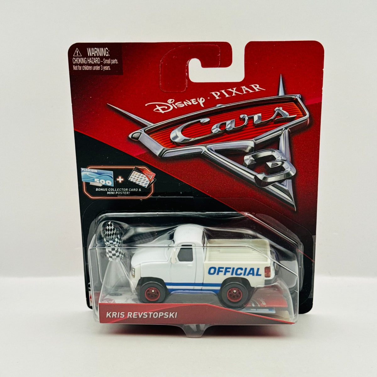 Disney Pixar Cars - KRIS REVSTOPSKI + COLLECTOR CARD Cars 3 2017 - 1:55 Diecast