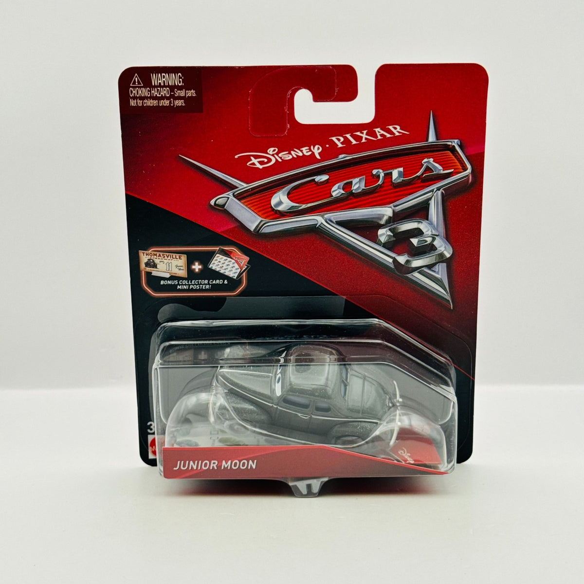 Disney Pixar Cars - JUNIOR MOON + COLLECTOR CARD Cars 3 2017 - 1:55 Diecast