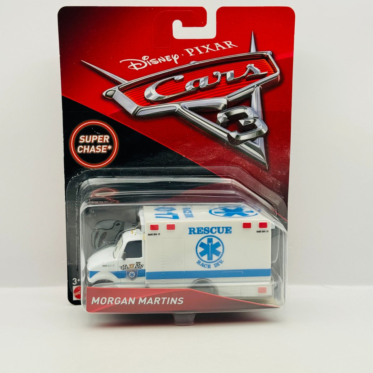 Disney Pixar Cars - MORGAN MARTINS SUPER CHASE *TAPED* Deluxe 2017- 1:55 Diecast